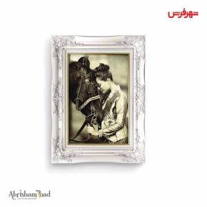 Scenery Persian Carpet Panel, Charming Image Of a Girl and Her Horse For Sale