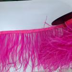 Ostrich Feather Trim Wholesale Available In Bulk Large (15cm) Green And Pink